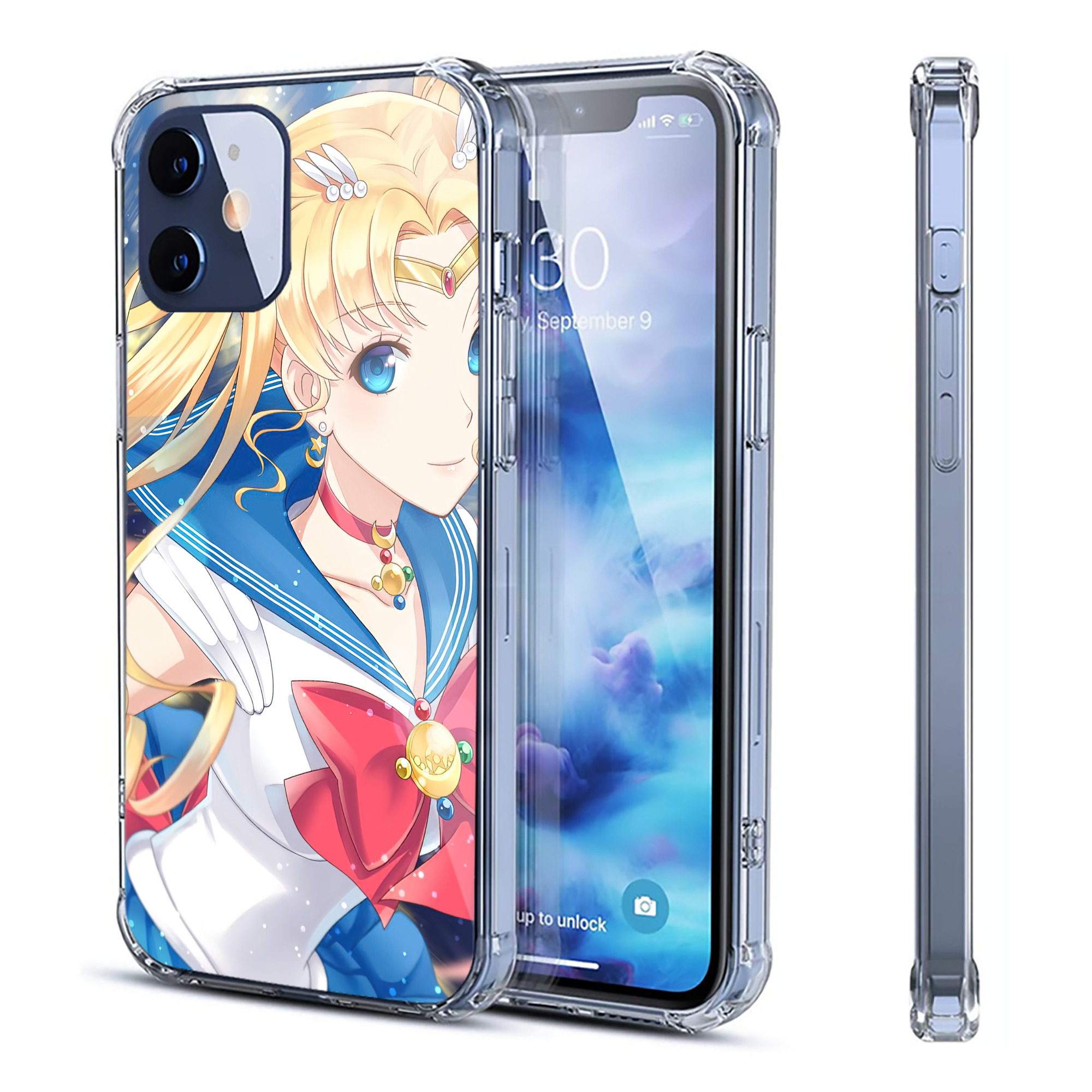 （画像用） 美少女戦士セーラームーン Sailor Moon 【iPhone 12シリーズ対応】透明スマホケース（クリアソフトケース）
